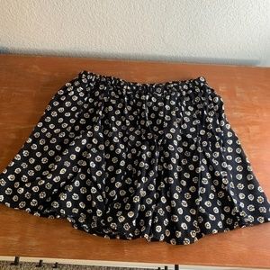 Brandy Melville Black And Daisy Skirt One Size Fits All *See Measurements (1250)